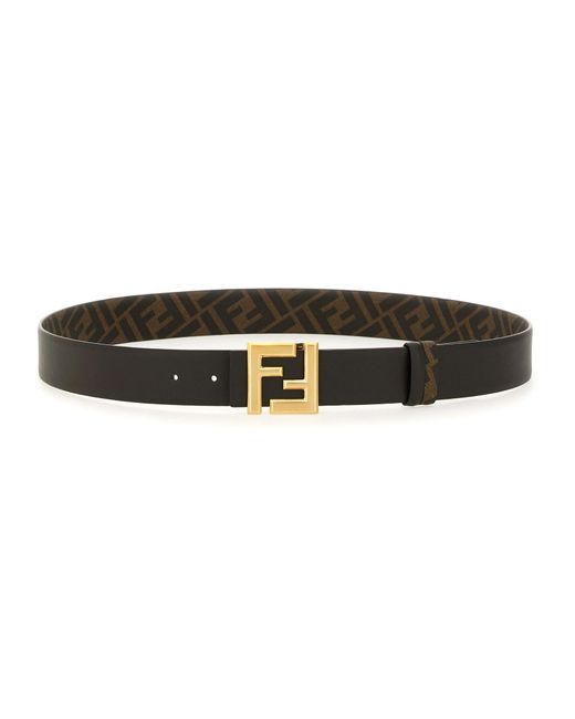 Cintura "Squared Ff" di Fendi in Black da Uomo