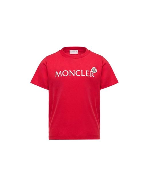 Moncler Red T-Shirt With Logo