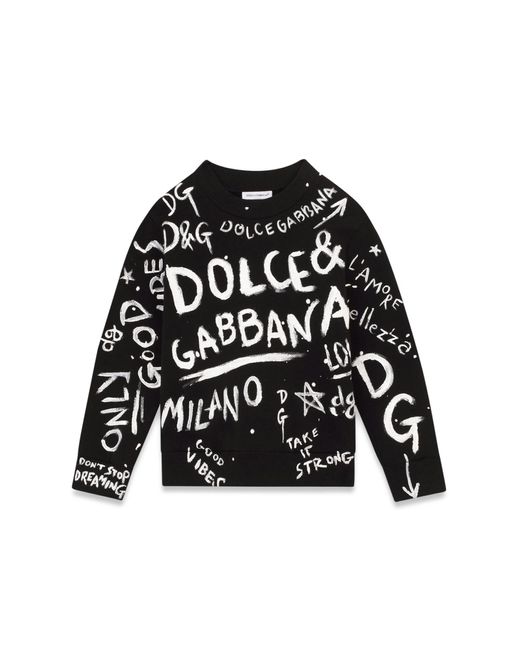 Felpa Girocollo di Dolce & Gabbana in Black