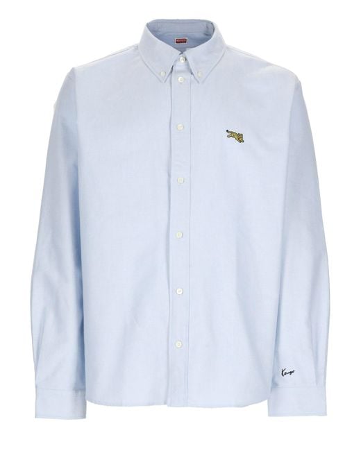 KENZO Blue Camicia Casual for men