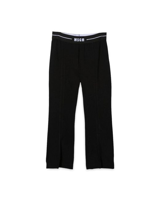MSGM Black Milan Stitch Pants