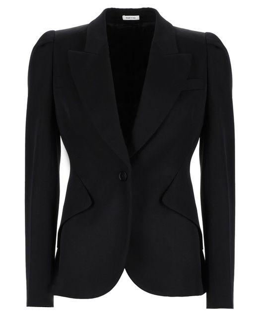 McQueen Black Single-Breasted Jacket