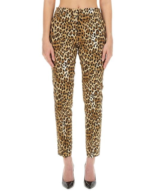 Moschino Yellow Pants With Animal Pattern