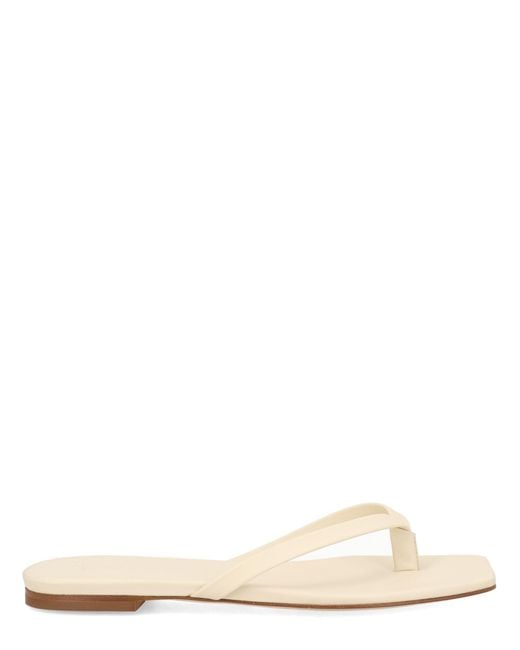 Aeyde White Solid Slippers