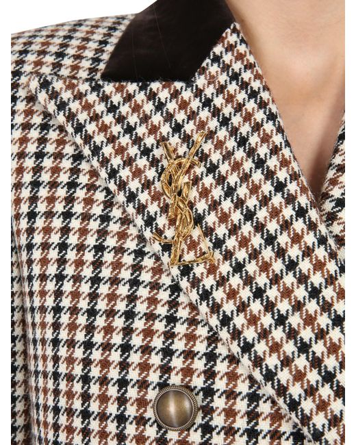 Spilla "Coccodrillo Cassandre" di Saint Laurent in Metallic
