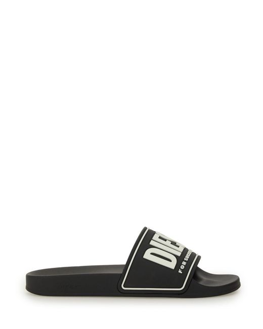 DIESEL Black Slide Sandal "Mayemi" for men