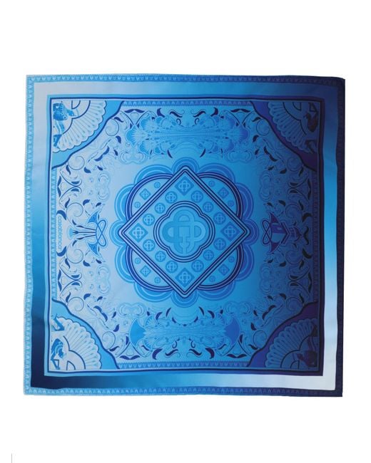 Casablanca Blue Foulard "Egyptian Rug" Medium for men