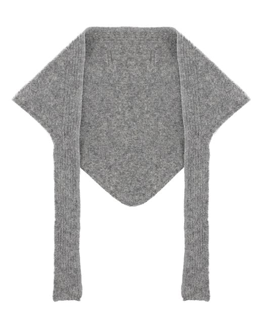 Jacquemus Gray Grosgrain Logo Shawl