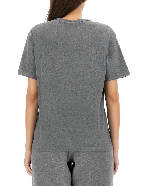 Alexanderwang. T T-Shirt Con Logo di T By Alexander Wang in Gray