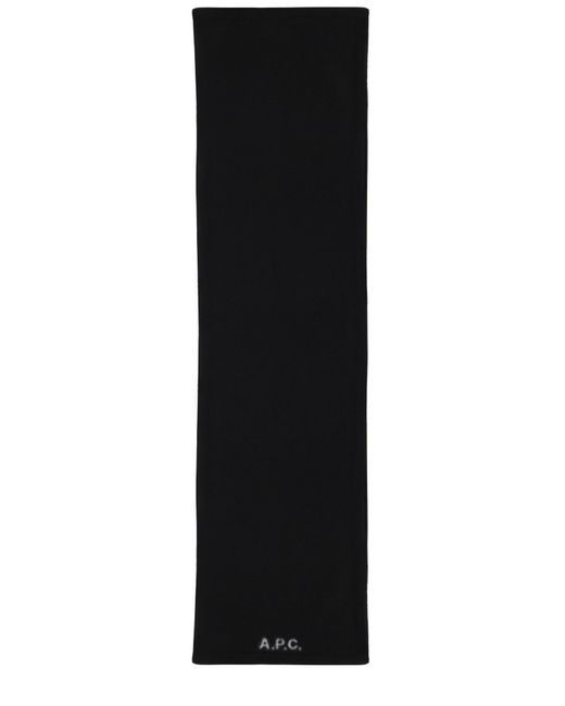 A.P.C. Black Wool Scarf