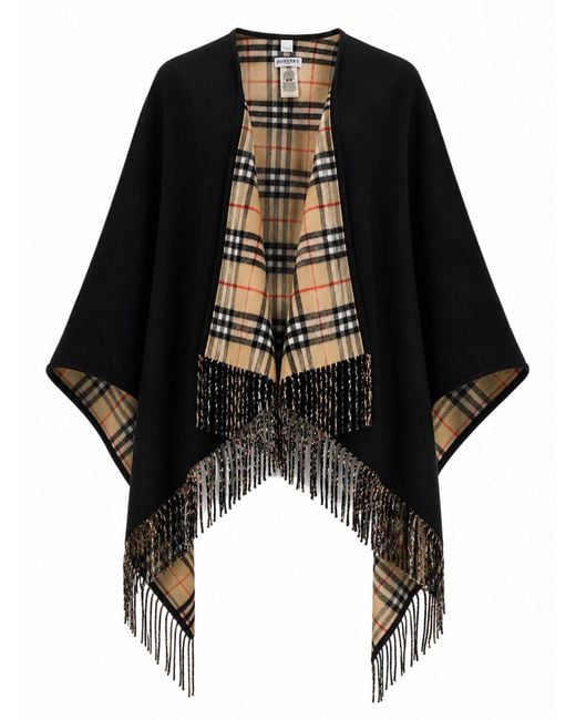 Burberry Black Mantella Reversibile "Check"