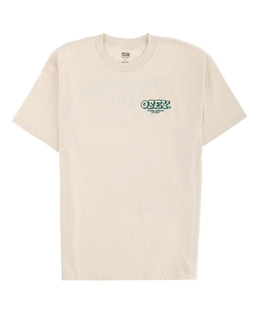Obey White "Knowledge & Growth" T-Shirt for men