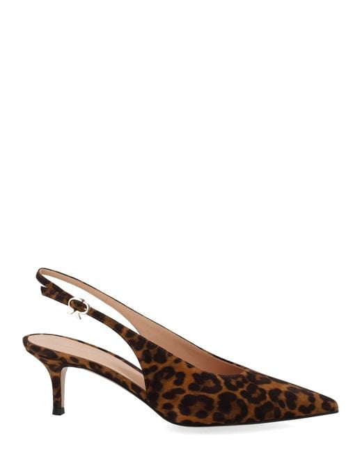 Gianvito Rossi Brown Slingback "Robbie"