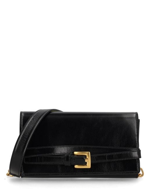 Balmain Black Portafoglio "Shuffle" Con Tracolla