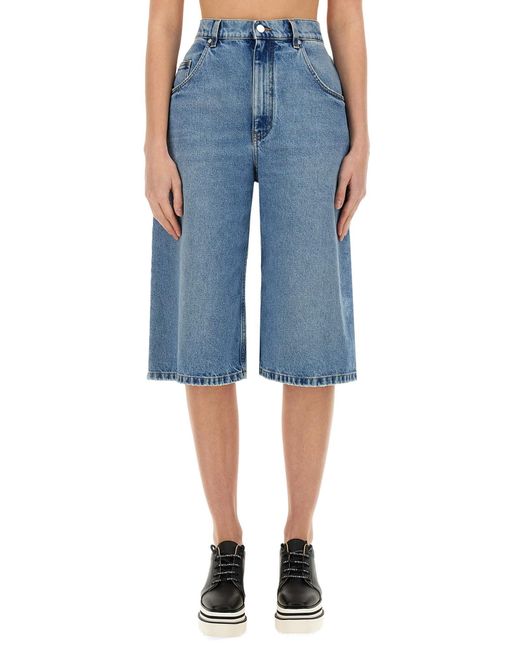 Stella McCartney Blue Mini Bermuda Shorts