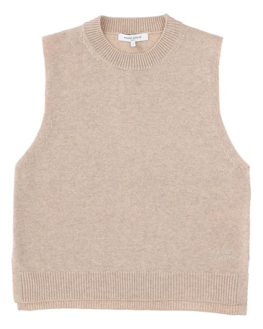 Maison Kitsuné Natural Wool Vest