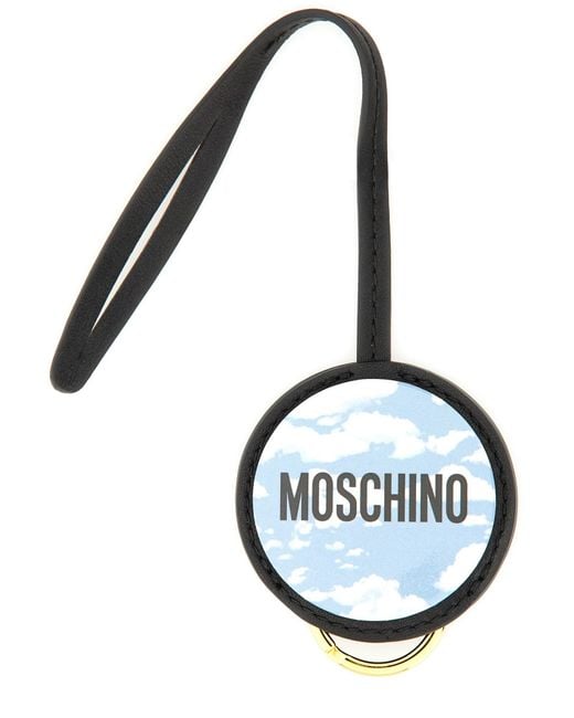 Moschino Multicolor Leather Keychain