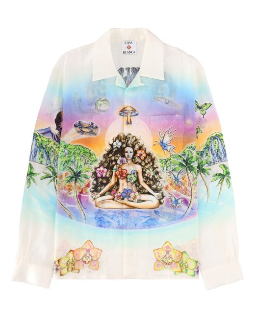 Casablanca White Innersense/Innocence Linen Shirt for men