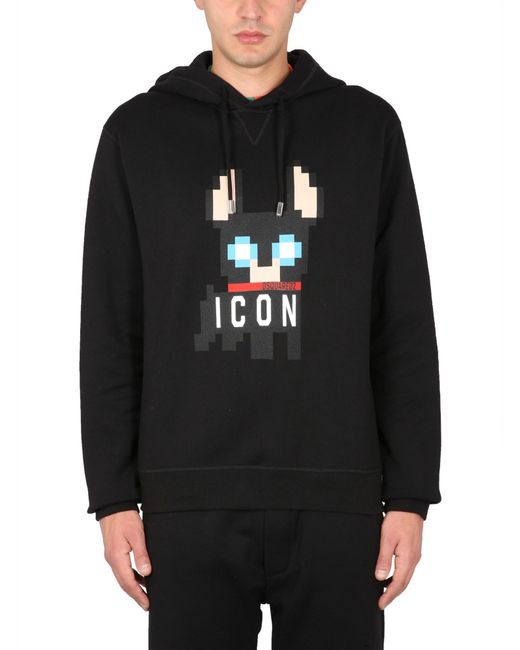DSquared² Black Cyrus Cool Sweatshirt for men