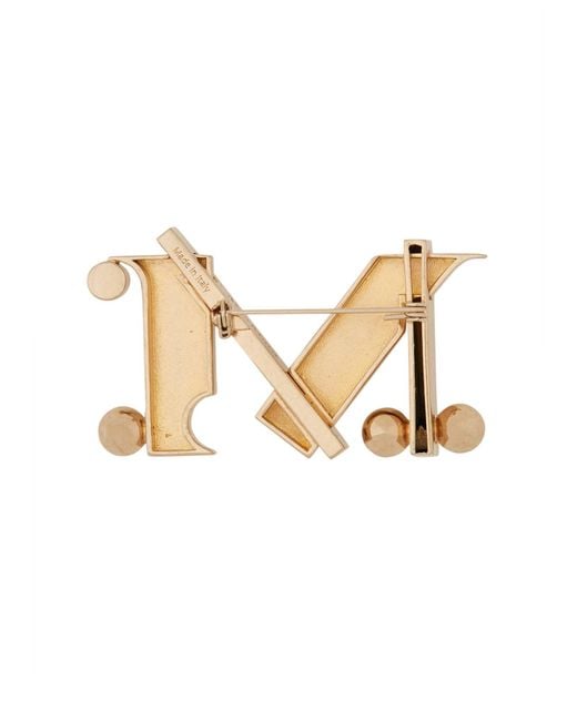 Spilla Monogram di Max Mara in White