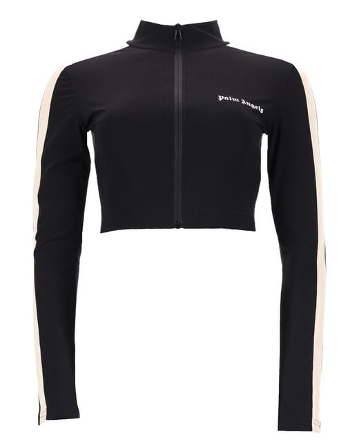 Palm Angels Black Giacca Training Con Logo