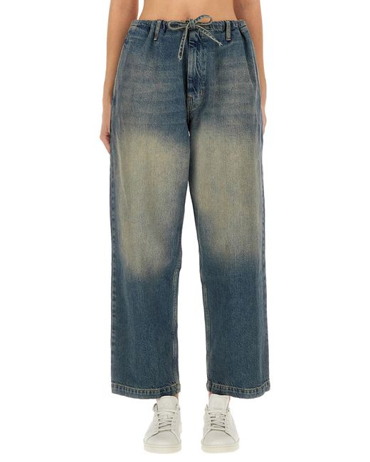 Moschino Blue Cotton Denim Pants