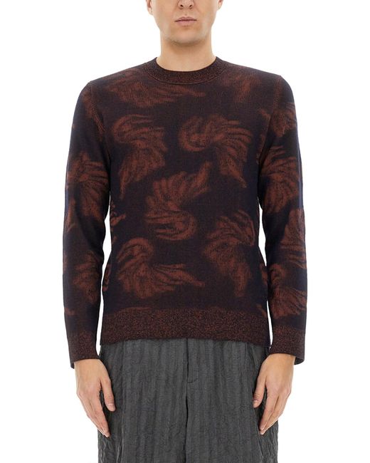 Dries Van Noten Red Jacquard Knit for men