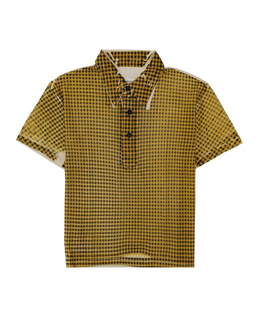 Maison Margiela Green Polo Con Stampa