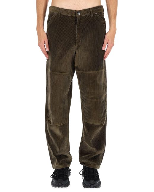 Moncler Green Ribbed Pants for men
