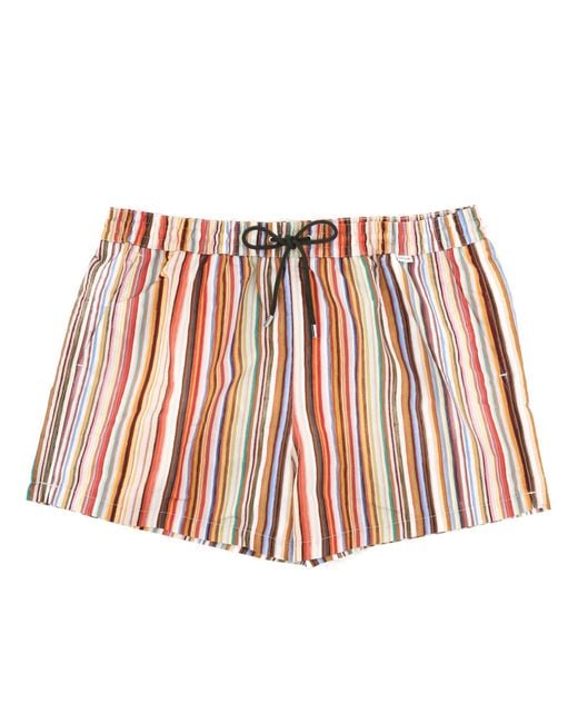 Paul Smith Red Costume Da Bagno "Painted Signature Stripe" for men