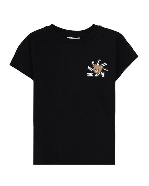 Moschino Black T-Shirt Con Logo