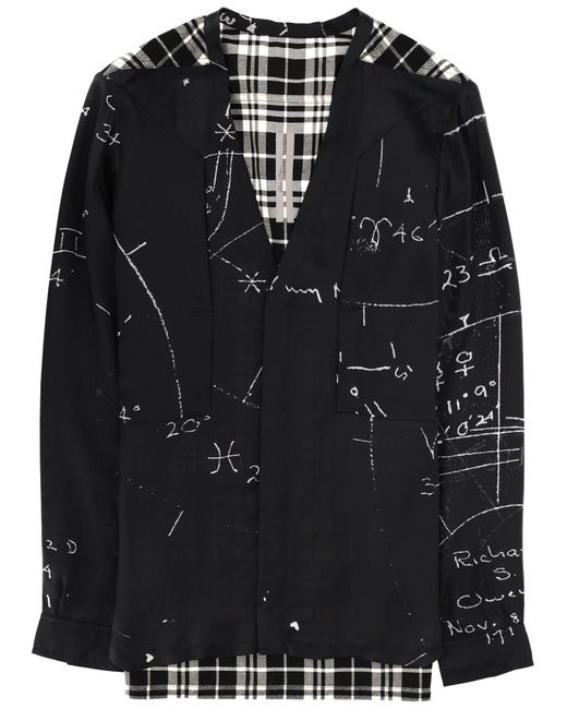 Rick Owens Black Larry Fogpocket Shirt for men