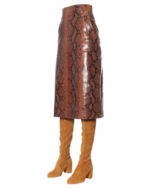 Gonna Con Stampa Python di DSquared² in Brown