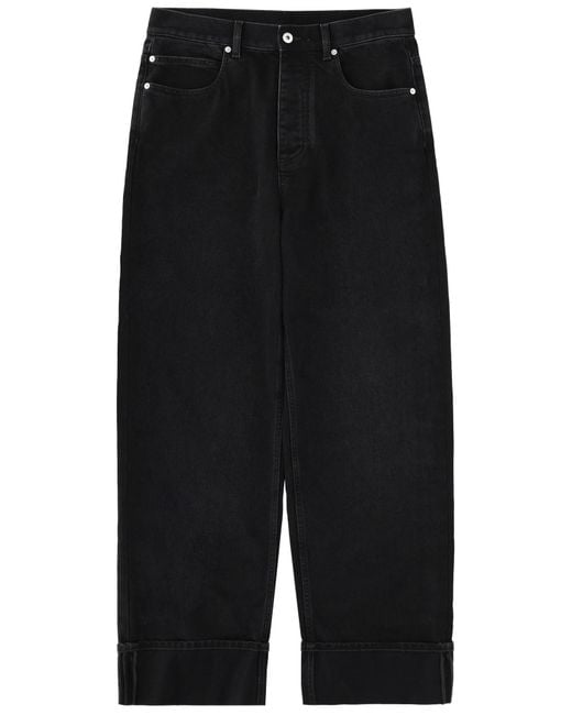 Bottega Veneta Black Jeans With Folded Hem for men