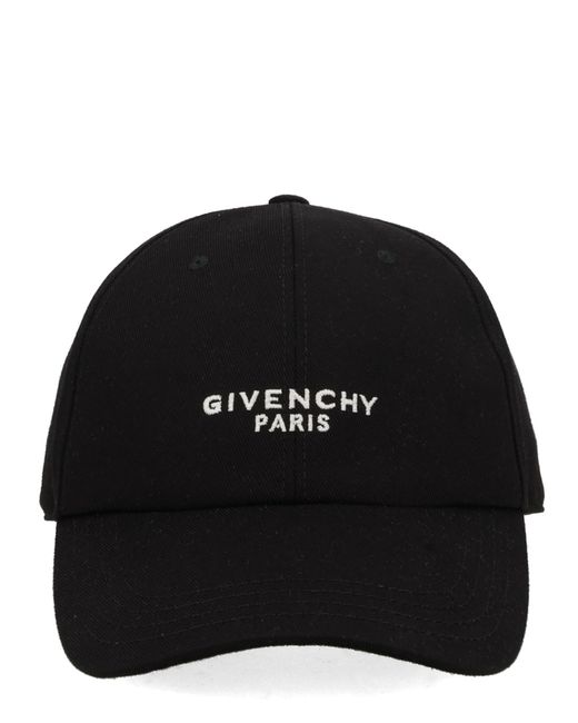 Givenchy Black Cappello Da Baseball Con Logo for men