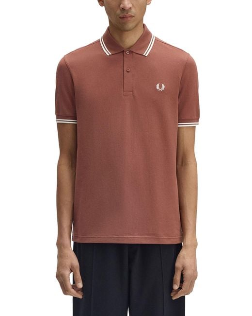 Fred Perry Red Polo With Logo for men