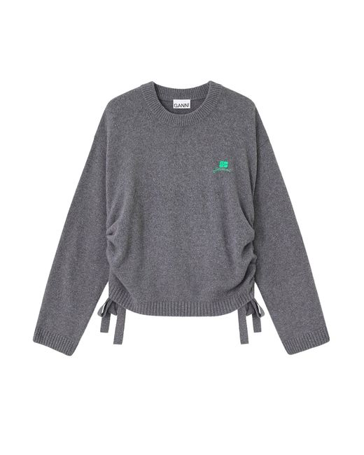 Ganni Gray Wool Blend Sweater