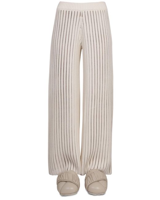 PANTALONE WIDE LEG IN FILATO DI COTONE di Fabiana Filippi in White