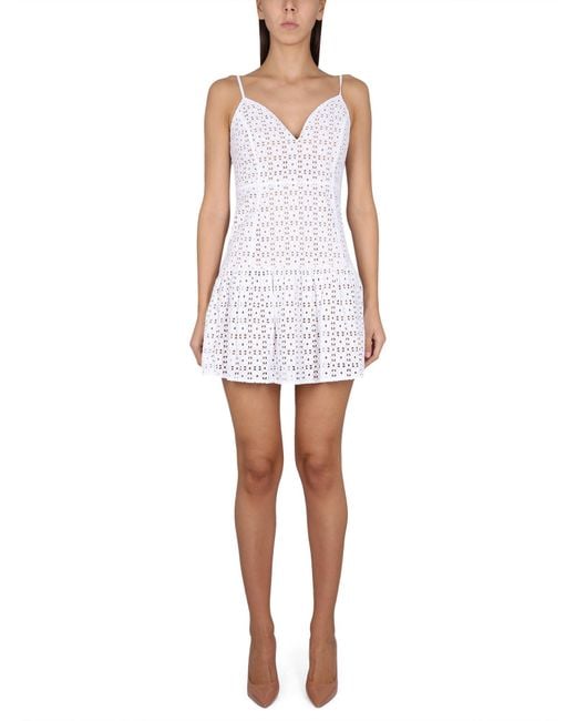 ABITO EYELET IN COTONE di Michael Kors in White
