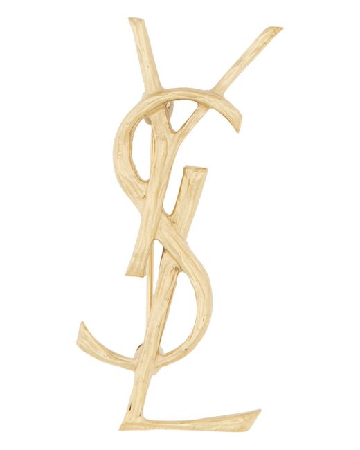Saint Laurent Metallic Spilla Cassandre