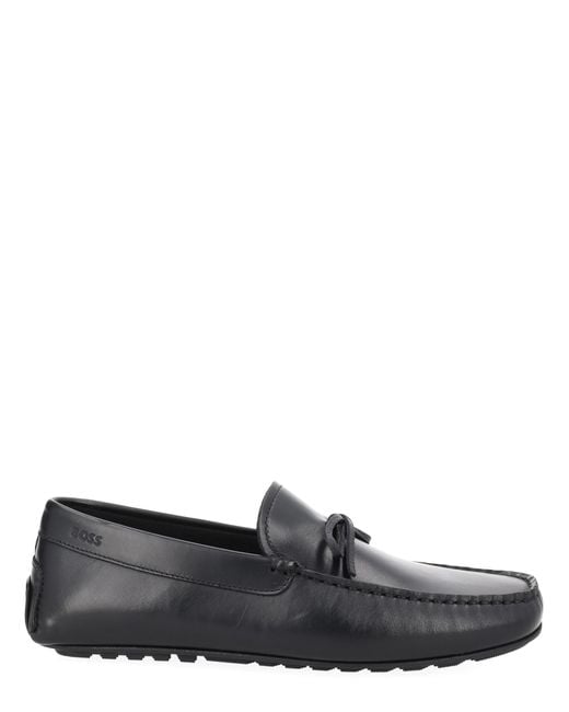 Boss Gray Moccasin With Bow for men