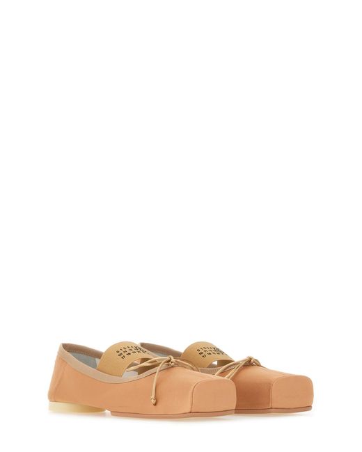 Ballerina Con Logo di Dolce & Gabbana in Natural