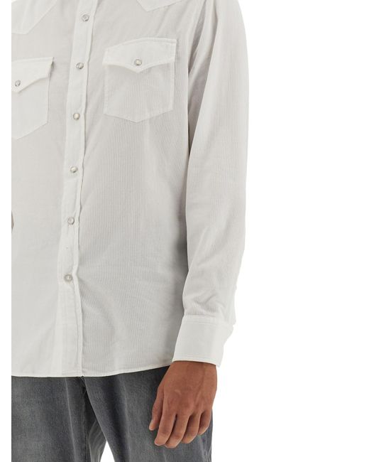 Camicia di Brunello Cucinelli in White da Uomo
