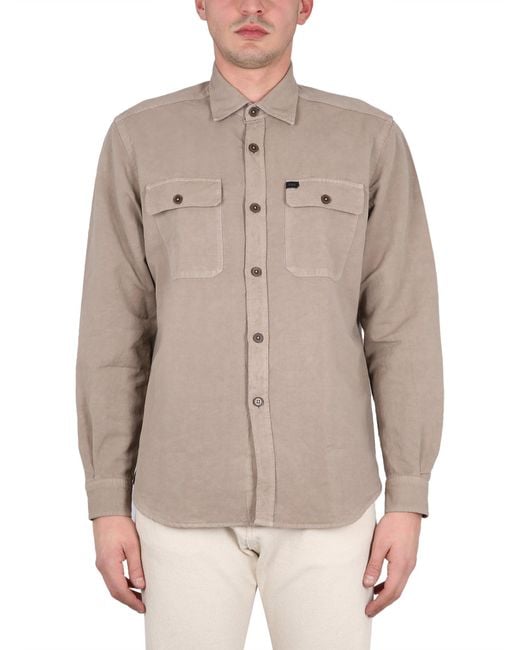 Fay Natural Shirt With Pockets for men