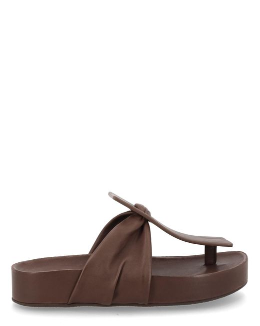 Uma Wang Brown Solid Sandals