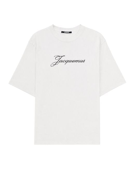 Jacquemus White T-Shirt Con Logo for men