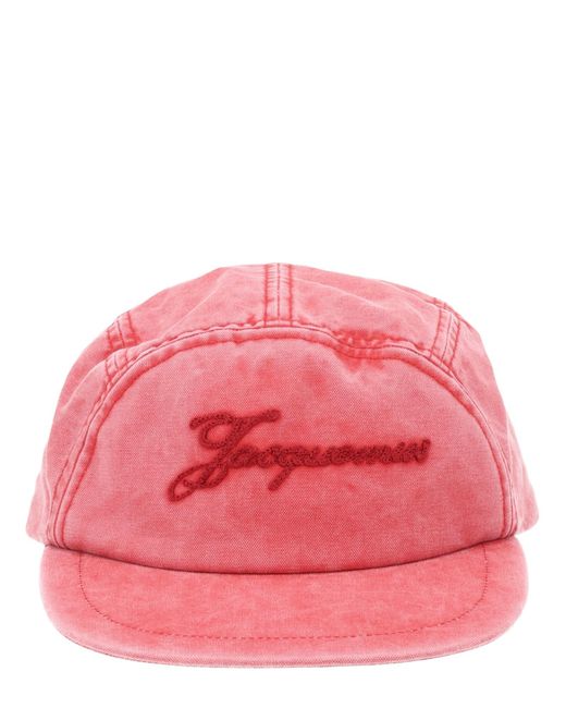 Jacquemus Pink Logo Baseball Cap