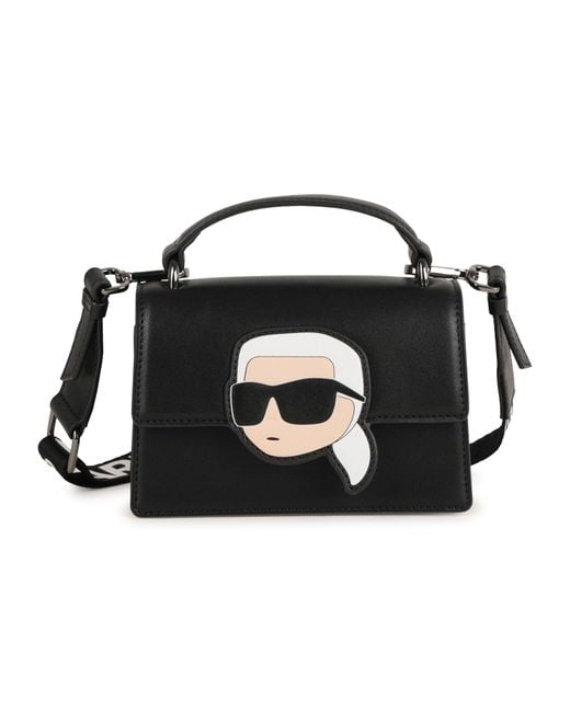 Karl Lagerfeld Black Hand Bag With Logo