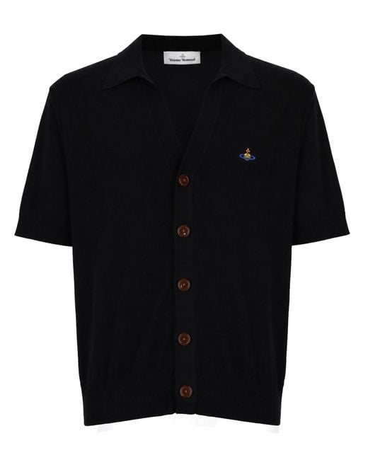 Vivienne Westwood Black Cardigan Polo for men