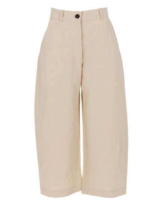 Studio Nicholson Natural Pantalone A Gamba Ampia